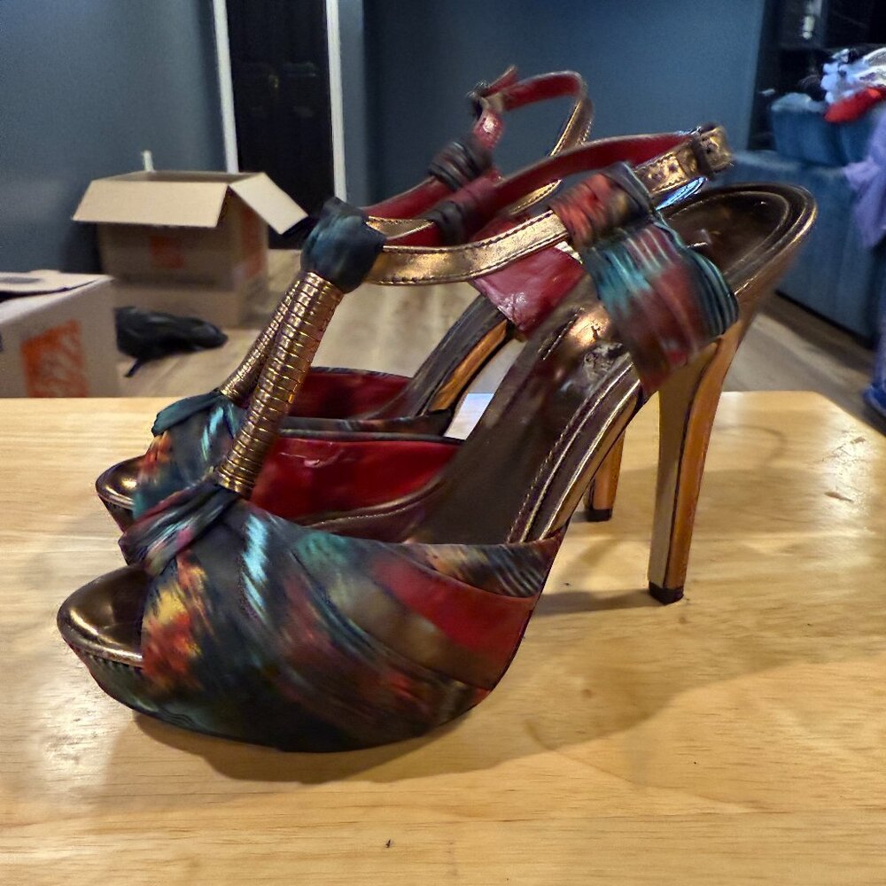 Aldo Multi-Color Slingback Heels – Size 6